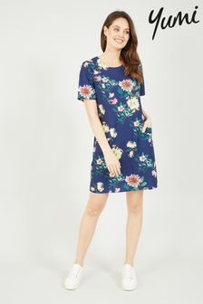 Yumi Blue Floral Blossom Print Tunic (E21160) | ₪ 226