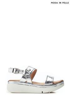 Moda in Pelle Tone Nelly Two Part Flexi Ring Hardware Wedge Sandals (E21271) | €124