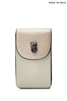 بني فاتح - Moda In Pelle Buzby Cross Body Phone Case Bag (E21281) | 312 ر.س