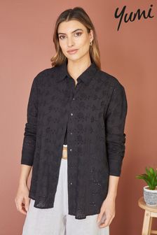 Yumi Relaxed Cotton Broderie Anglaise Shirt