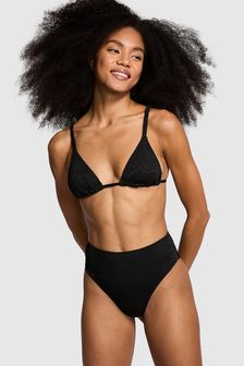 Victoria's Secret PINK Pure Black High Waisted Swim Bikini Bottom (E22904) | kr480