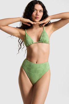 Victoria's Secret PINK Wild Grass Green High Waisted Swim Bikini Bottom (E22906) | €37