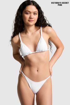 Victoria's Secret PINK Optic White Scrunchie Triangle Bikini Top (E22916) | €34