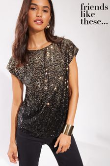 Black sparkle top womens shop