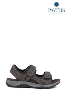 Pavers Grey Touch Fasten Sandals (E23202) | kr454