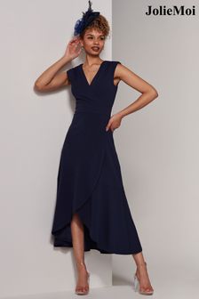 Negro cromo - Jolie Moi Preslie Wrap Frill Hem Maxi Dress (E23578) | 106 €