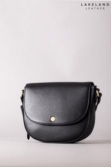Lakeland Leather Tarnbeck Leather Saddle Black Bag (E23913) | 477 LEI