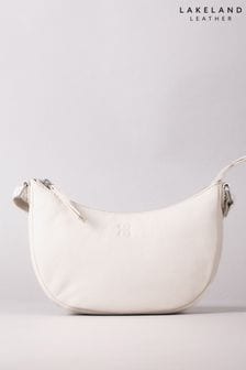 Lakeland Leather White Lakeland Leather Coniston Crescent Cross-Body Bag (E23922) | KRW106,700
