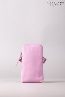 Lakeland Leather Pink Coniston Leather Cross Body Phone Pouch
