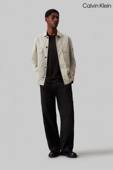 Calvin Klein Brown Cotton Nylon Overshirt (E24246) | SGD 213