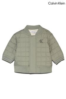 ירוק - Calvin Klein Quilted Bomber Jacket (E24443) | ‏503 ‏₪