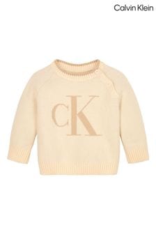 Calvin Klein Fluffy Monogram Logo Sweater (E24448) | kr1 100