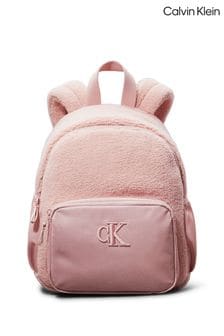 Calvin Klein Pink Medium Teddy Backpack (E24455) | KRW181,500