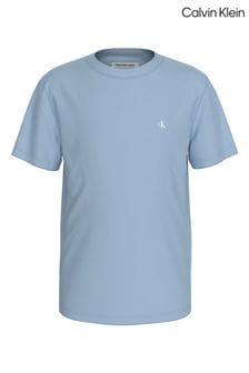 Calvin Klein Blue Monogram Mini Badge T-Shirt (E24538) | €24