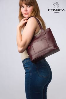 Conkca Little Patience Leather Tote Bag (E24545) | $145