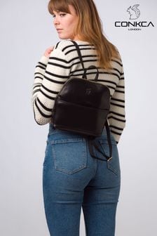 أسود - Conkca 'hollis' Leather Backpack (E24550) | 376 ر.س