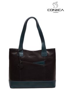Синий - Кожаная сумка-тоут Conkca Little Patience (E24567) | €91