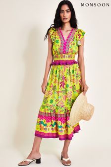 Monsoon Green Vita Floral Dress (E24948) | NT$3,730
