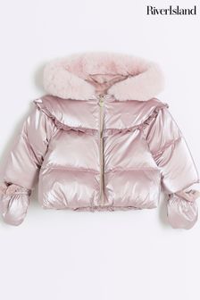 Baby pink winter jacket discount