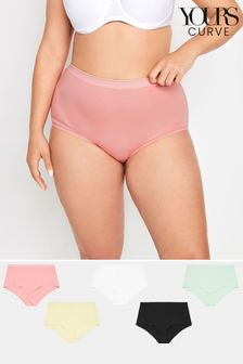 Yours Curve Pink Full Briefs 5 Pack With Stretch (E25660) | 1,087 UAH