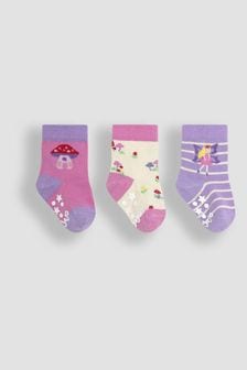 JoJo Maman Bébé Pink Fairy Socks 3 Pack (E26016) | MYR 57