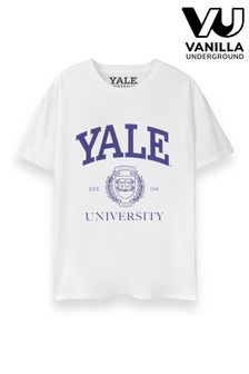 Vanilla Underground White Unisex Adults Yale Licensed T-Shirt (E26150) | SGD 41