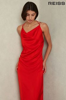 Reiss Orange Lilah Satin Cowl Neck Maxi Dress (E26392) | HK$1,985