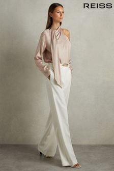 Reiss Blush Lauren Off-The-Shoulder Drape Top (E26468) | HK$1,985