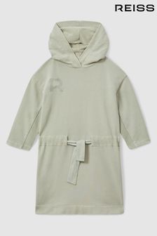 Reiss Sage Jade Teen Cotton Hooded Logo Dress (E26482) | 505 SAR