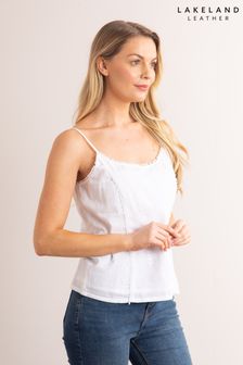 Lakeland Leather White Clothing Taylor Cotton Cami Top (E26509) | AED166