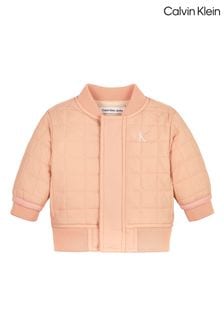 ורוד - Calvin Klein Quilted Bomber Jacket (E26536) | ‏503 ‏₪