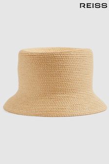 Reiss Natural Rachel Straw Bucket Hat (E27149) | SGD 160