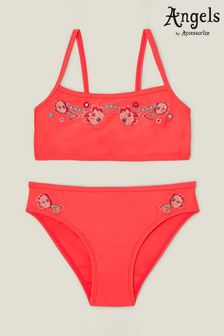 Angels By Accessorize Girls Orange Archive Embroidered Bikini (E27224) | €20 - €21.50