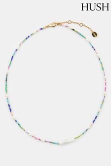 Hush Gold Tone Maura Glass Bead Necklace (E27456) | SGD 74