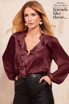 Long sleeve evening blouse sales