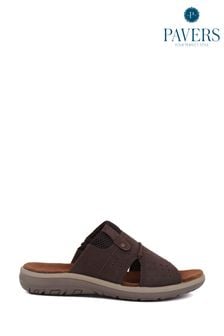 Pavers Leather Mule Brown Sandals (E28252) | 223 SAR