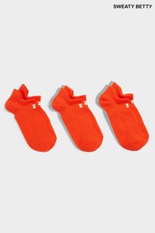 Orange - Sweaty Betty Lightweight Trainer Socks 3 Pack (E29106) | kr370