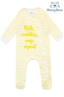 Harry Bear Yellow Slogan Sleepsuit (E29418) | €15.50