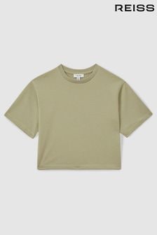 Reiss Sage Cassy Oversized Cotton Crew-Neck T-Shirt (E29707) | kr328