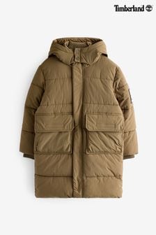 Timberland Green Hooded Longline Puffer Coat (E29748) | $213 - $239