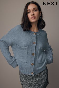 Women s Cardigans Curve Blue Oversized Knitwear Next Luxembourg