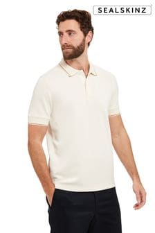 Sealskinz Cream Stalham Polynosic Tipped Collar Polo Shirt (E29929) | 470 ر.ق