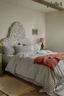 Piglet in Bed Green Sommerley Stripe Linen Duvet Cover (E30471) | €250 - €361