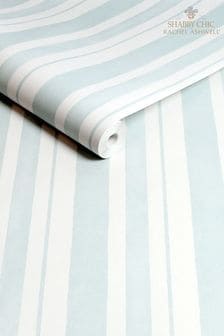 Shabby Chic by Rachel Ashwell® Blue Watercolour Stripe Wallpaper (E30641) | €81