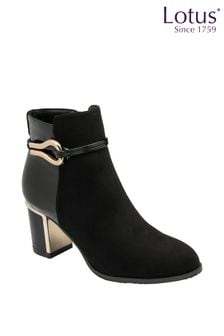 Lotus Black Ankle Boots (E30869) | €102