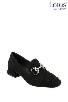 Lotus Black Heeled Loafer Shoes (E30873) | $111