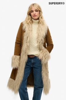 Superdry fur coat on sale