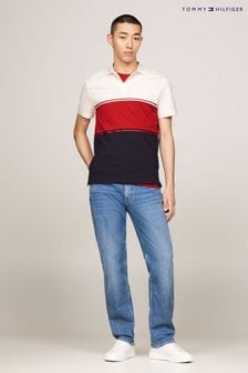 Tommy Hilfiger Red Colorblock Regular Fit Polo Shirt (E31852) | $154