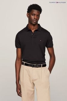 Tommy Hilfiger Black Regular Fit Liquid Cotton Essential Polo Shirt (E31858) | $146