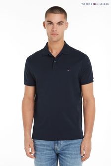 כחול  - Tommy Hilfiger Regular Fit Liquid Cotton Essentiat Black Polo Shirt (E31860) | ‏427 ‏₪